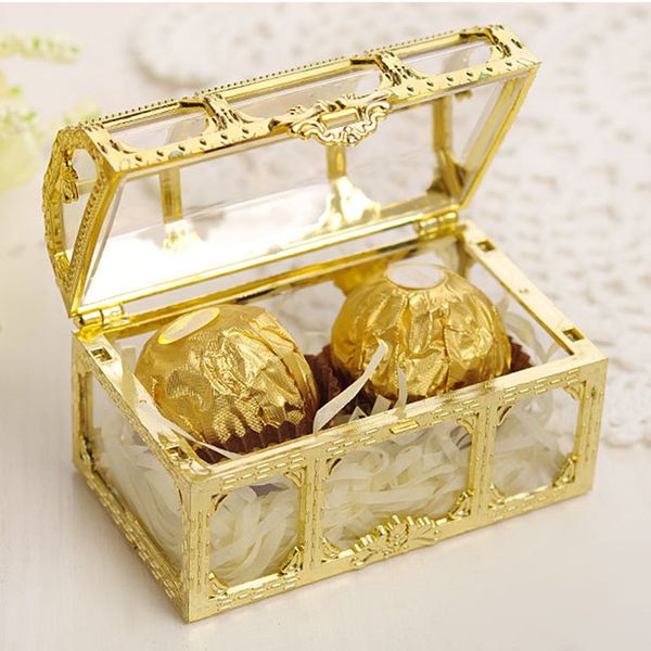 

treasure chest candy box gift storage wedding packing boxes plastic 12pcs/set