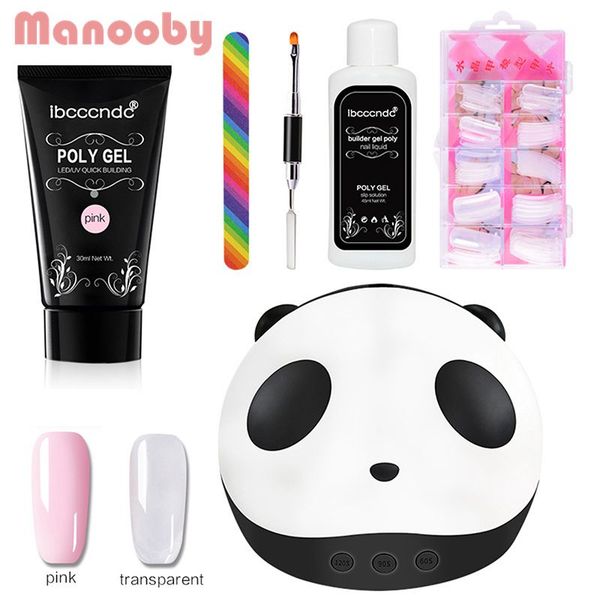 

manooby gel nail art kits 36w nail dryer lamp manicure uv gel polish set for extension varnish lacquer manicure tools kit