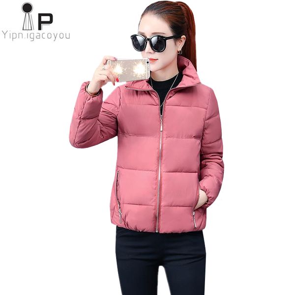 

women's winter jacket oat korean new short pink warm womens down jacket parka fashion thin down jackets coats ladies overcoat, Black