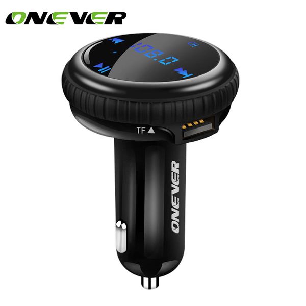 

onever bluetooth car kit music player fm transmitter modulator gps car finder locator 2.1a dual usb charger support tf card