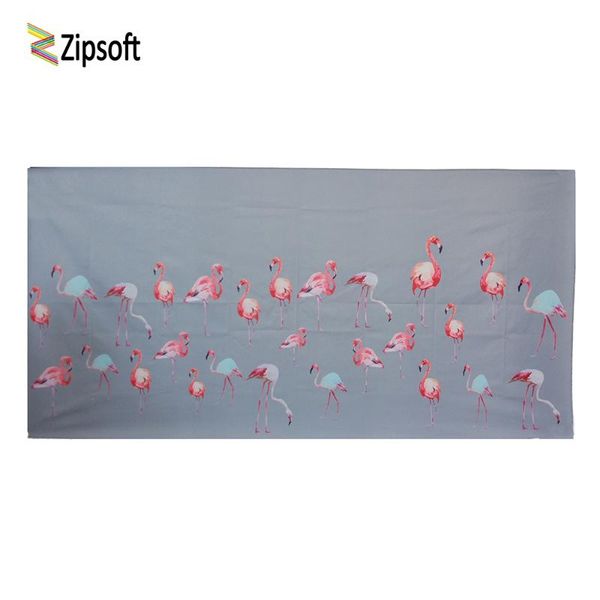 

zipsoft пляжное полотенце маленький серый фламинго microfiber полотенце 75 * 150см печатные путешествия спорт quick dry купальня кемпинг