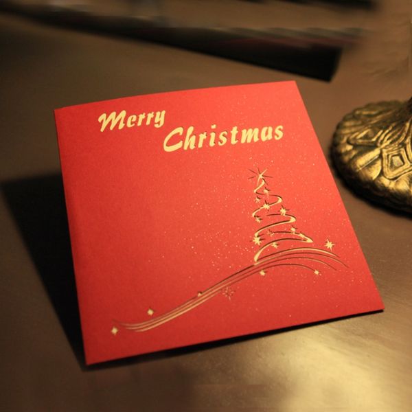 

3d popup christmas tree greeting card