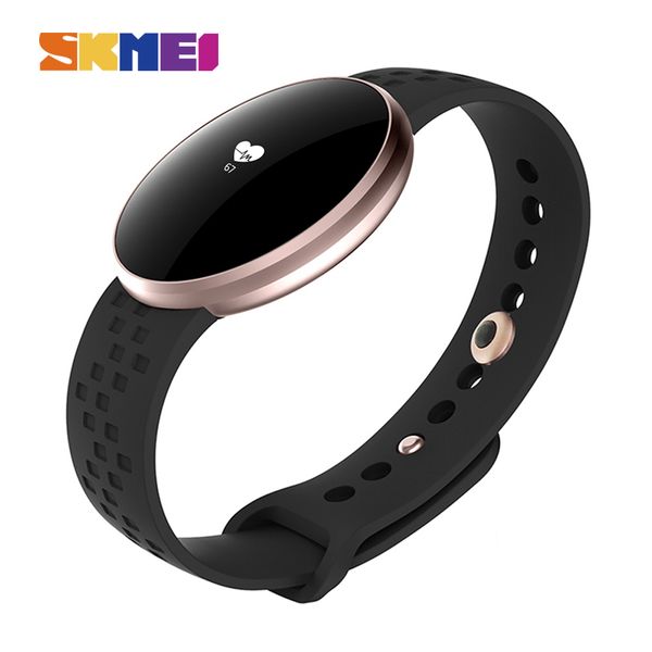 

new skmei women fashion smart watch for ios android with fitness sleep monitoring ip67 waterproof remote camera auto wake screen b16, Slivery;brown