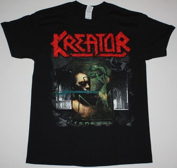 

kreator renewal thrash destruction sodom exumer new black t-shirt, White;black