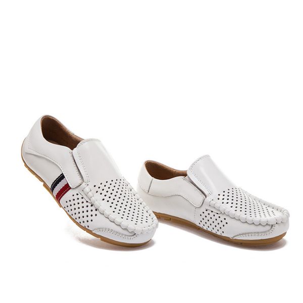 

2019 осень новый натуральная кожа детская выполнение студентов обувь летние полые мальчики сандалии дышащие детские кроссовки, Black;grey