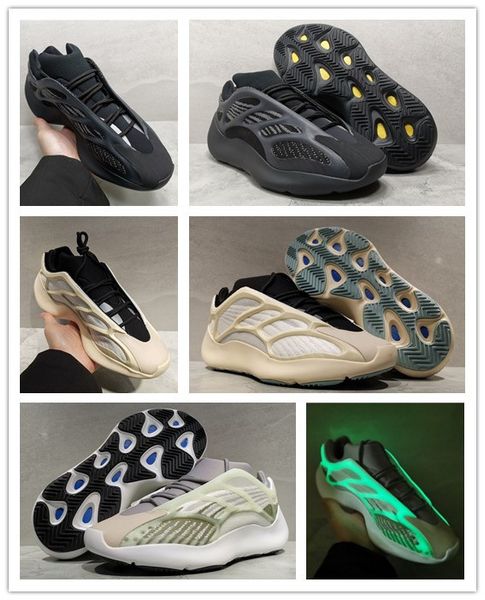 

spring reflective 700 v3 kanye west wave runner designer sneakers azael white skeleton alvah glow in the dark mens womens running shoes 12s