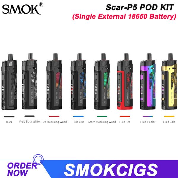 

SMOK Scar-P5 Kit Powered by Single 18650 Battery RPM2 Pod Cartridge RMP2 Mesh Coil 0.16ohm & RPM2 DC MTL Coil 0.6ohm Authentic