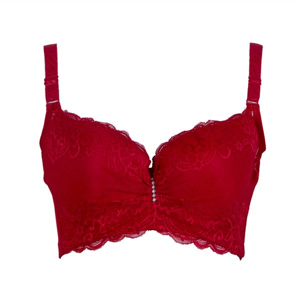 

large cup bras for women push up 5colors soutien gorge marque uk brand girls underwear, Red;black