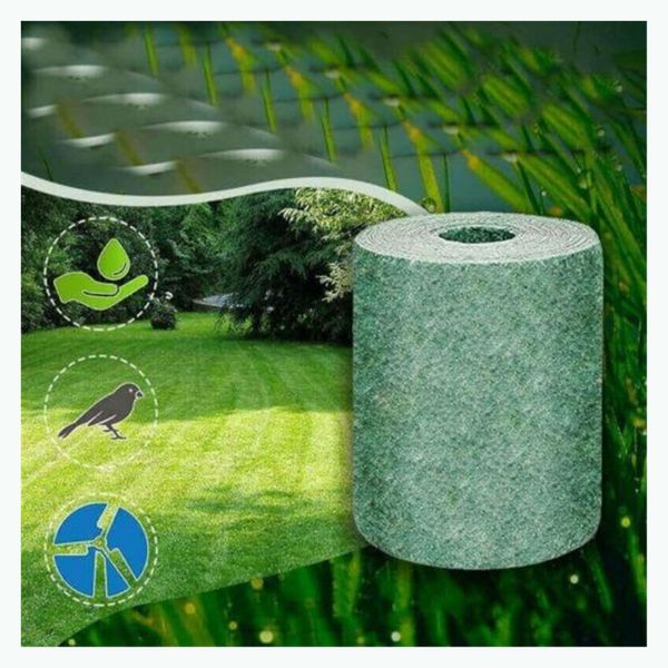

biodegradable grass seed mat 20cmx300cm seed starter pad lawn planting fertilizer paper ecological blanket environment friendly dropshipping