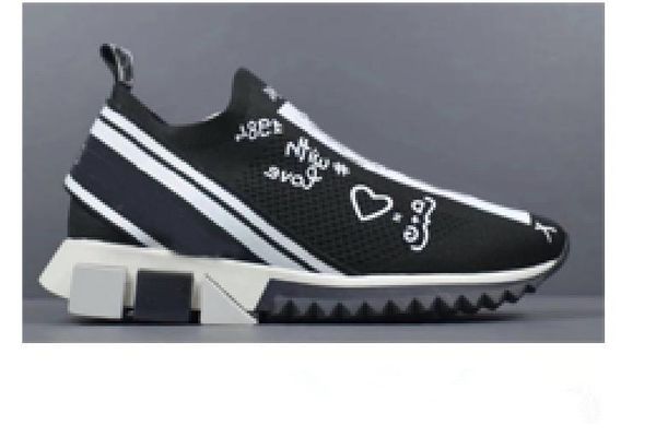 

luxury fashion sorrento sneaker mens designer shoes fabric stretch jersey slip-on sneaker lady two-tone rubber micro sole casual shoes 109, Black