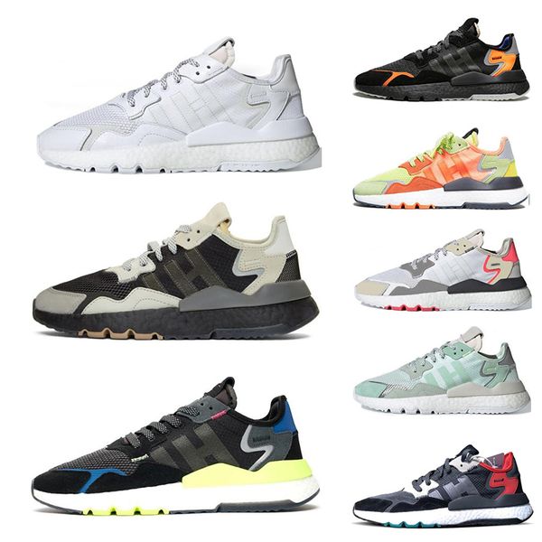 

nite jogger men women running shoes triple black white green breathable mens trainers sports sneakers size 36-45