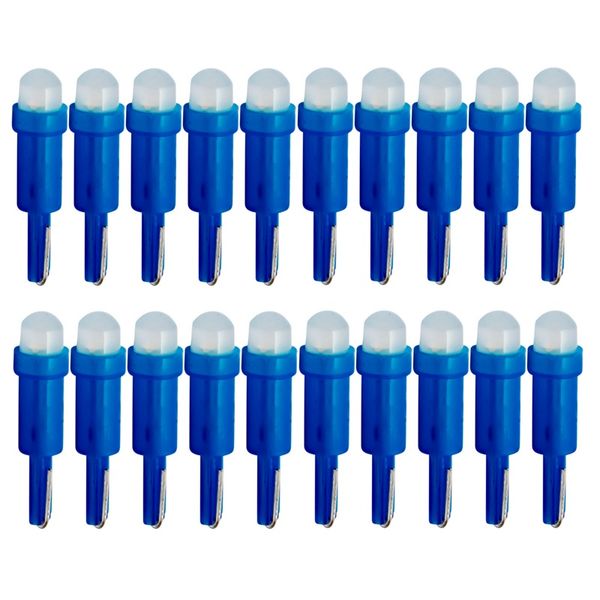 

20pcs w3w w1.2w t5 w2x2.6d 3d cob led car board instrument panel lamp auto dashboard warming indicator wedge light bulb dc12v