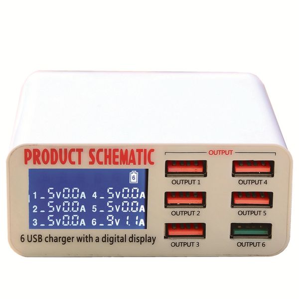 

quick charge 3.0 6-port 6a usb deskcharger adapter hub