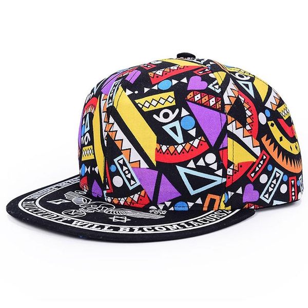 

fashion baseball cap men hip hop streetwear cotton baseball cap graffiti totems print hip- hat unisex, Blue;gray
