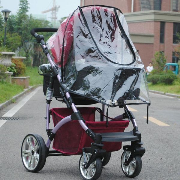 

dust shield waterproof protective pushchairs universal portable practical travel pvc baby stroller accessories zipper rain cover