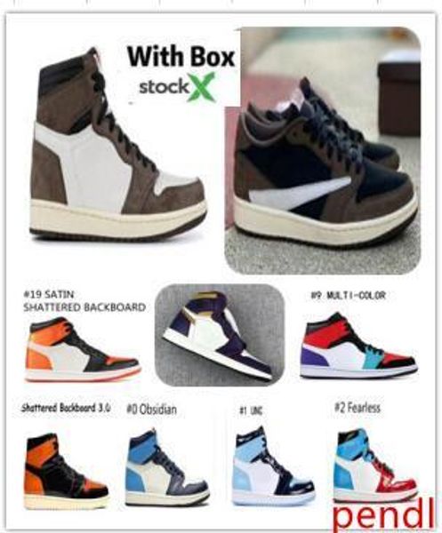 

1 low travis scotts high og fearless obsidian mens basketball shoes shattered backboard spiderman unc 1s chicago shadow bred toe sneakers