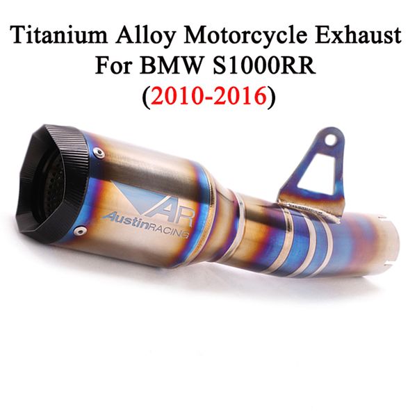 

slip on for s1000rr 2010-2016 motorcycle exhaust muffler titanium alloy austin racing exhaust escape for s1000rr 2010-16