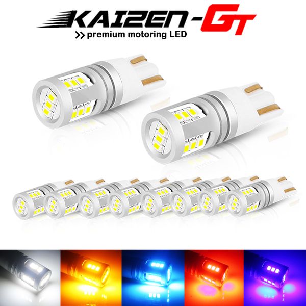 

10pcs error can-bus t10 168 194 2825 15-smd led bulbs for turn signal /license plate light /interior light /back up