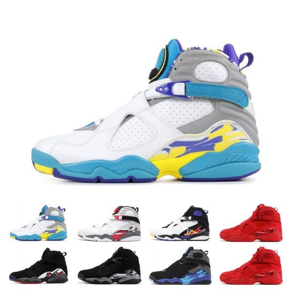 

new sale 3m reflective bugs bunny 8 8s mens basketball shoes valentines day aqua white black chrome 3peat playoff trainer sports sneaker