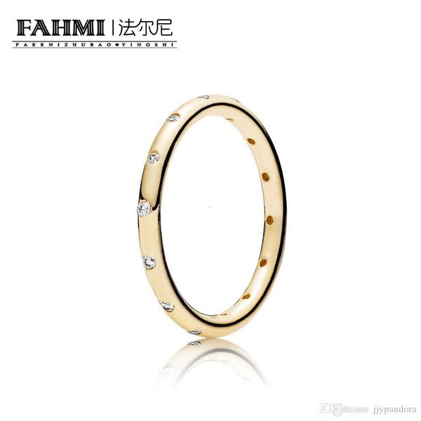

fahmi 100% 925 sterling silver 1:1 original authentic charm 150178cz temperament fashion glamour retro ring wedding women jewelry, Slivery;golden