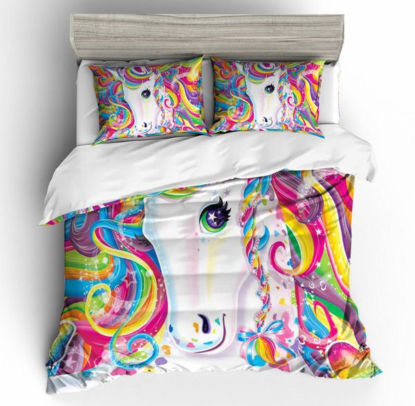 3d Printed Animal Unicorn Comforter Bedding Sets Single Twin
