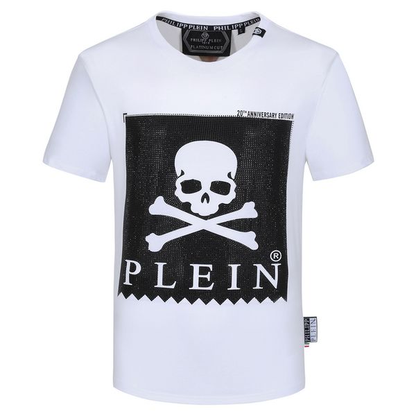 

new luxury mens designer t shirt mens designer cotton 100% plus-size t-shirt simple fashion style round neck tees, White