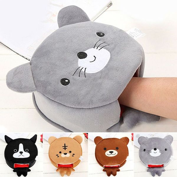 Cute Animal Pattern Usb Heated Mouse Pad Soft Thick Plush Winter