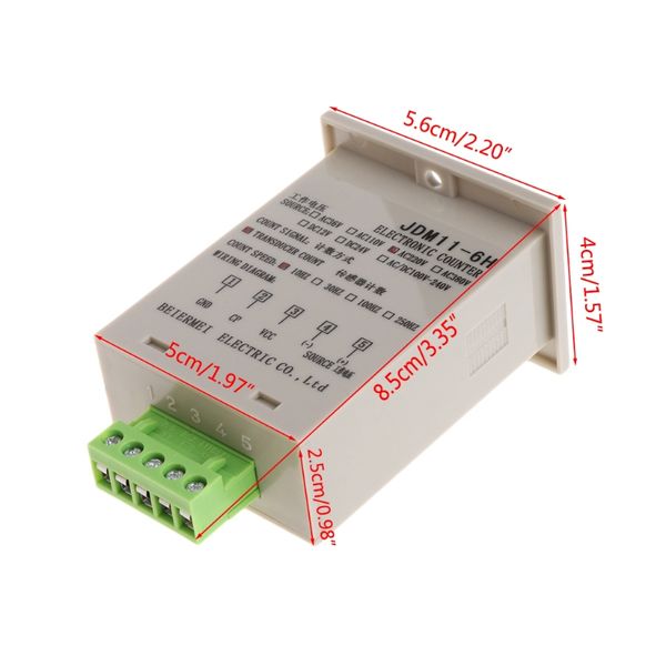 

6-digit led display 1-999999 counter adjustable npn pelectric sensor switch
