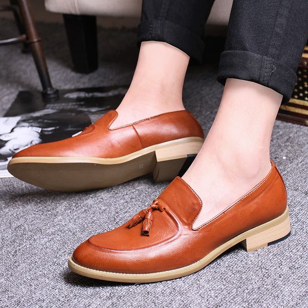 

new trend leather shoes mens comfortable casual shoes men good quality fashion men shoe anti slip black