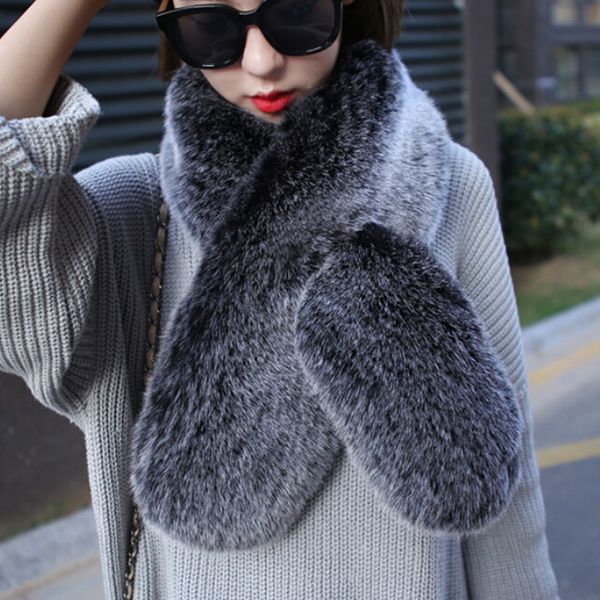 

natural color raccoon real fur collar scarf genuine big size scarves warp shawl neck warmer stole muffler with clip loops