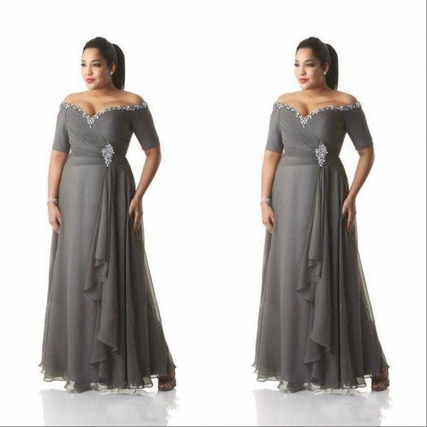 

mother of the bride dresses off shoulder sheer long sleeves lace appliques beads sweep train long plus size party evening gowns, Black;red