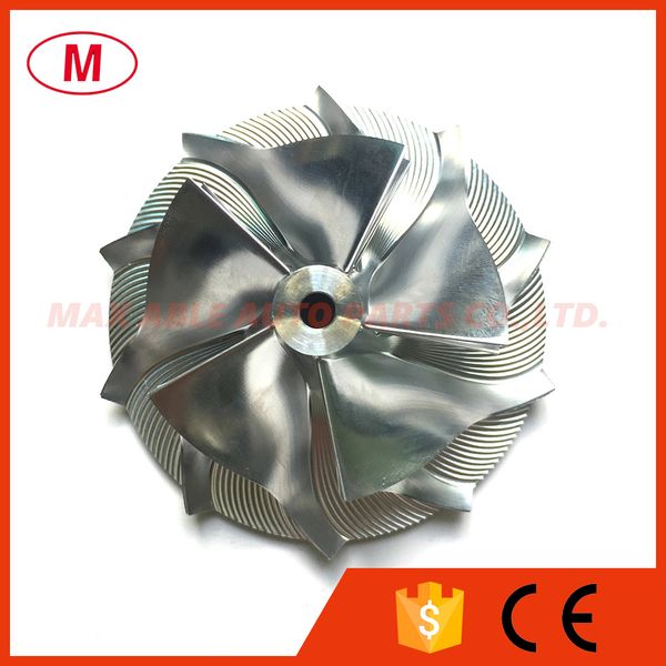 

k04 49.62/68.58mm 5+5 blades high performance turbo billet compressor wheel/aluminum 2618/milling wheel for turbocharger cartridge/chra/core