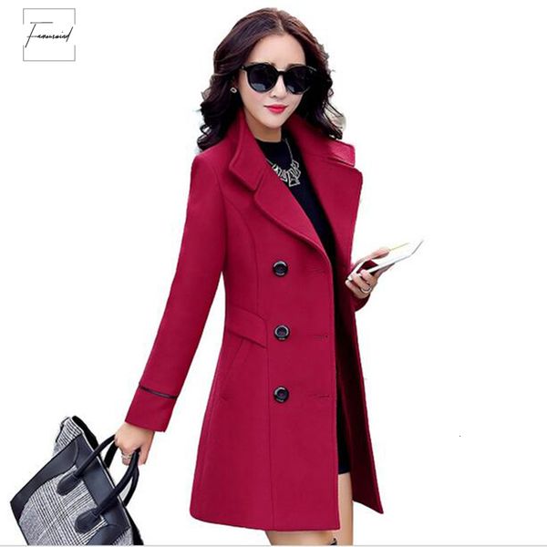 

wool winter autumn wool coat new fashion double breasted coat elegant bodycon cocoon long coat lu308, Black