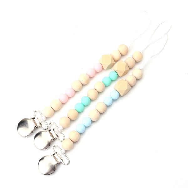 

2020 держатель сосок мода бисером деревянные ребенок скрепка с соской соска поводок ремень цепочка металлическая соску клипов соска сеть дет