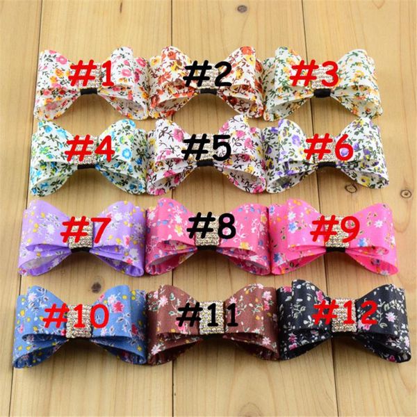 

горячие продажи бутик волос лук жемчужный центр цветочные hairbow без clips 20шт / много шпилька детей аксессуары для волос, Slivery;white
