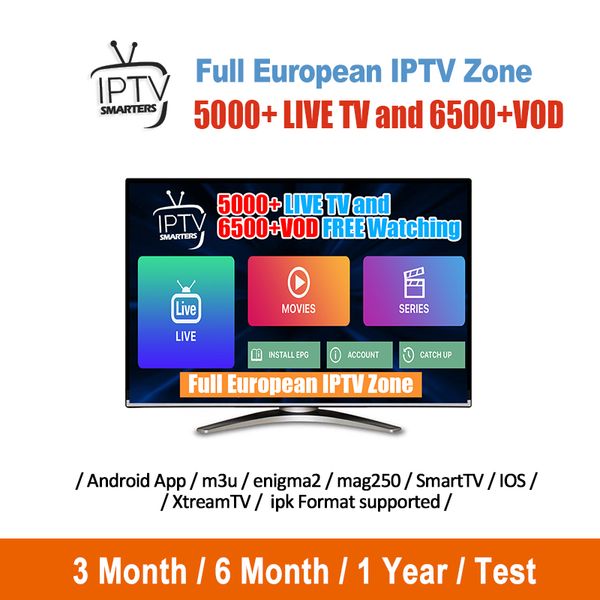 

Европа IPTV с годовой подпиской Iptv 4000+ в прямом эфире для Smart TV M3U Mag TV Box Android IOS Франция Арабское Абонемент Iptv