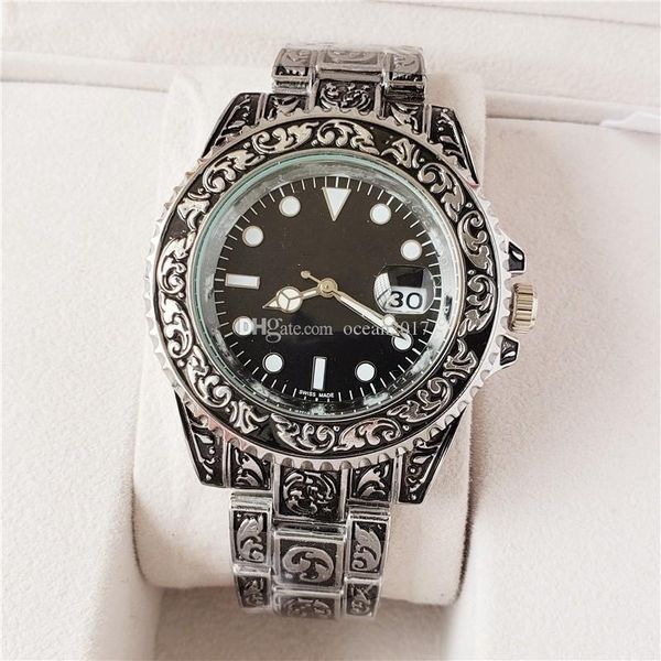 

2019 colors mens relogio masculino wristwatches 40mm rose gold calendar bracklet folding clasp master gift watches ing, Slivery;brown