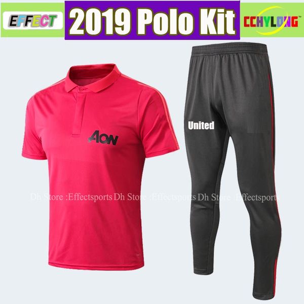 

2018 2019 POGBA Red Soccer POLO Kit 18/19 Maillot De Foot ALEXIS LUKAKU Short Sleeve United Soccer Jersey MARTIAL Football Uniforms Sweater