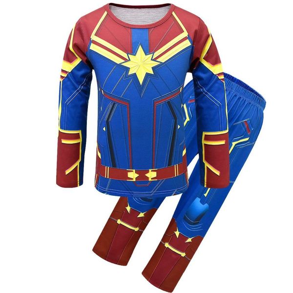 

миели set коплей ком оѬ железнй еловек капиан амеѬика пижам hoodie елов, Blue;red