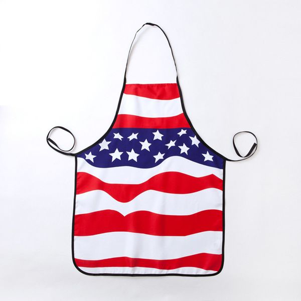 

5pcs/lot 74cm*56cm american flag apron for women cooking kitchen apron chef waiter cafe shop adjustable hairdresser aprons