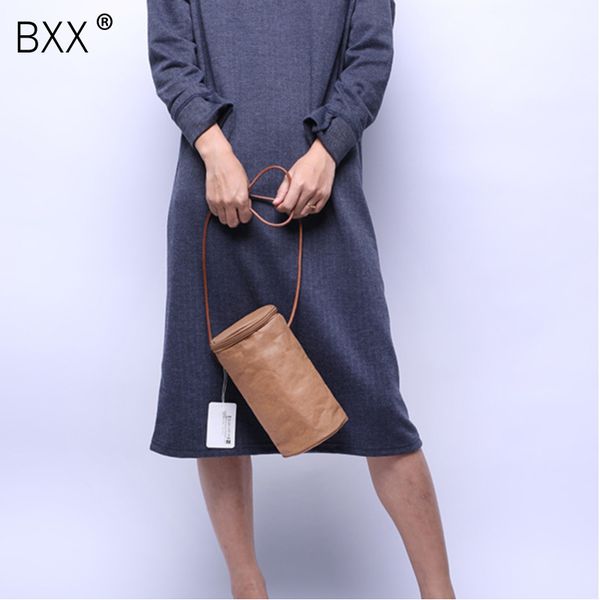 

bxx]2020 new pattern fashion solid color circle bucket package concise zipper single shoulder crossbody satchel women bag da343