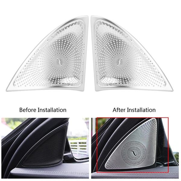 

1 pair of car door audio speaker tweeter decoration cover for e class w213 16-17 car-styling