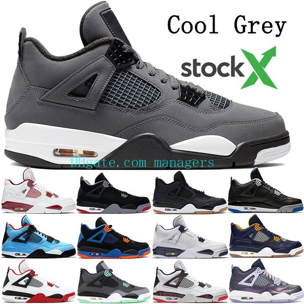 

new jumpman 4 4s basketball shoes men what the bred silt red splatter sneakers mens fiba tattoo raptors trainers us 7-13, White;red