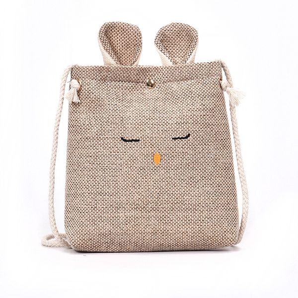 

cartoon women linen straw bag bohemian female bohemian crossbody fashion travel lady mini lovely shoulder bag ss3645