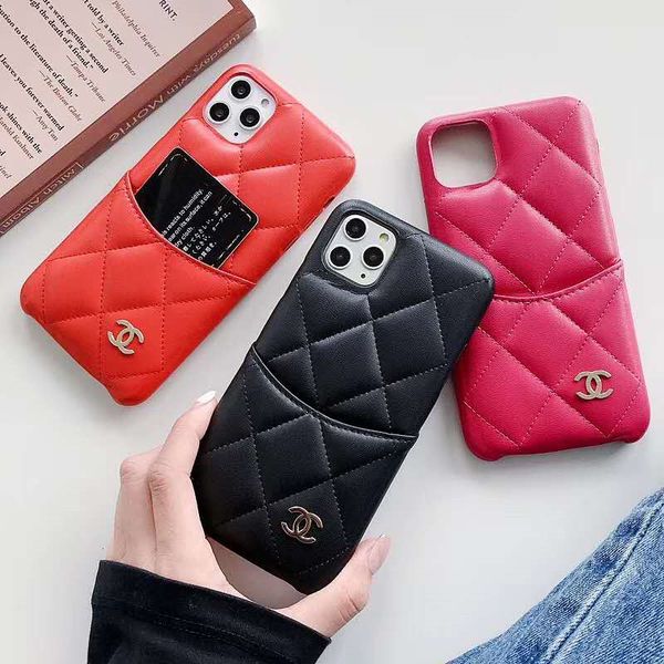 

luxury fashion paris show phone case for iphone 11 pro max x xr xs max 6 s 7 8plus real leather protect case card holder designer phone case