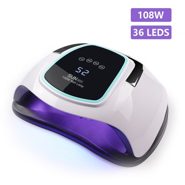 

108w 36leds uv led intelligent induction nail lamp nail dryer gel polishing automatic sensor intelligent temperature control