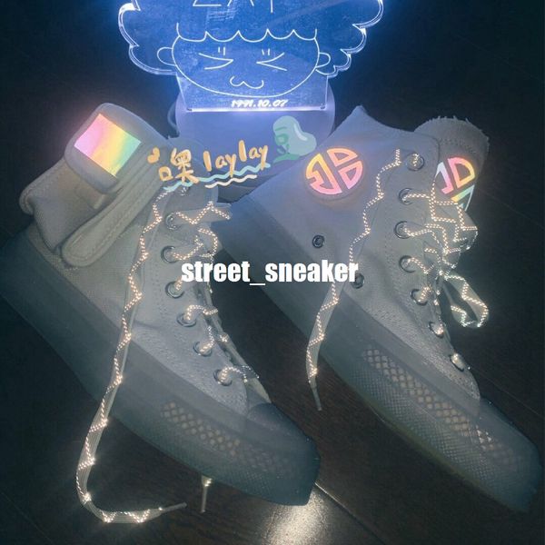 

открытый covase x lay zhang luminous 3m повседневная обувь светоотражающие разборный кристалл обруча loop крошечный карманный конструктор сп, White;red