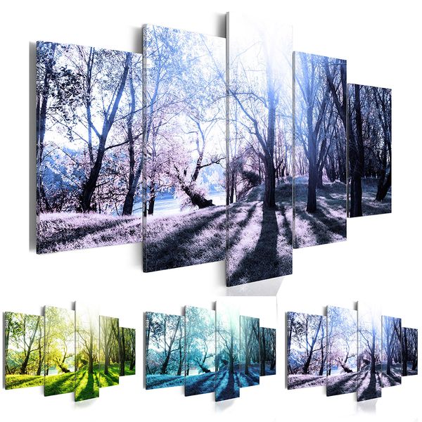 

unframed art wall deco canvas painting forest landscape 5 piece art picture home decor on canvas modern wall prints
