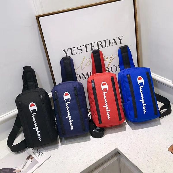 

champion letter printed bags messenger bag purse wallet pocket double zipper fashion outdoor waist bag travel backpack sellingb3292