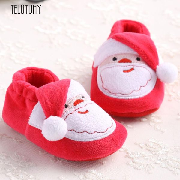 

telotuny toddler infant newborn santa claus soft sole baby girl boy prewalker shoes comfortable cloth anti-slip soft s3feb26